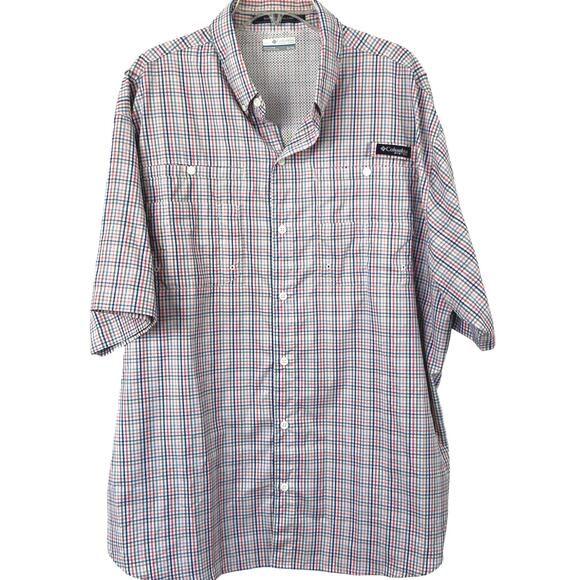 Columbia Men Super Tamiami PFG Short Sleeve Shirt Sport Outdoor Fishing Size XL - Picture 1 of 7
